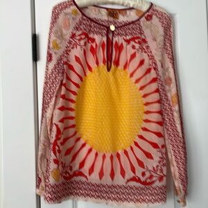 Tory Burch Lisa Giverny Floral Sun Print Tunic Sz 4 Perfect cond!